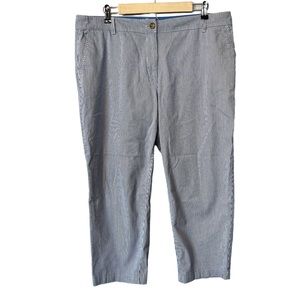 Talbots blue pinstripe ankle pants size 16